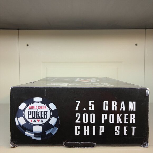 World Series Of Poker Excalibur Professional 200 7.5 gram Poker Chip Set NEW NIB - Picture 2 of 4